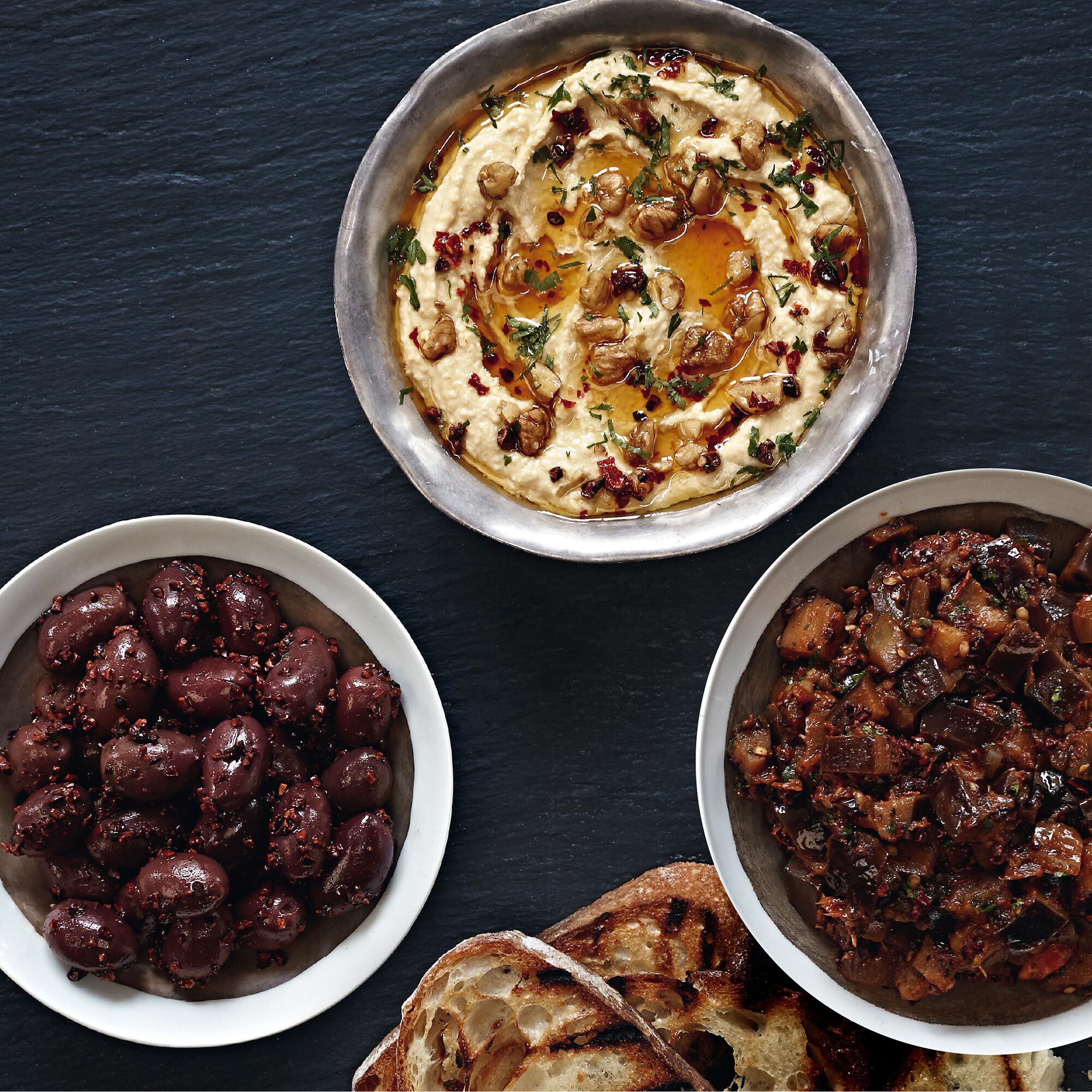 Hummus with Chilli Cacao-Spiced Walnuts Recipe, , hi-res