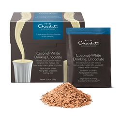 Coconut White Drinking Chocolate Sachets, , hi-res