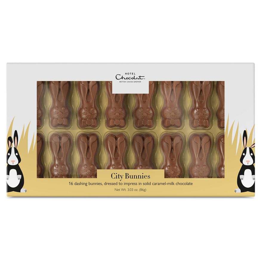 Caramel Chocolate City Easter Bunnies, , hi-res