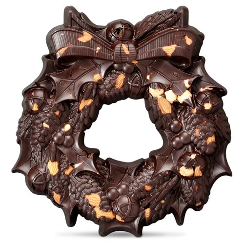  Large Festive Wreath | Dark Chocolate, , hi-res