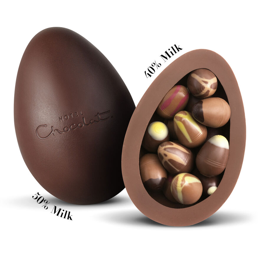 Extra Thick Milk Chocolate Egg Gold Foil Wrapped Hotel Chocoalt