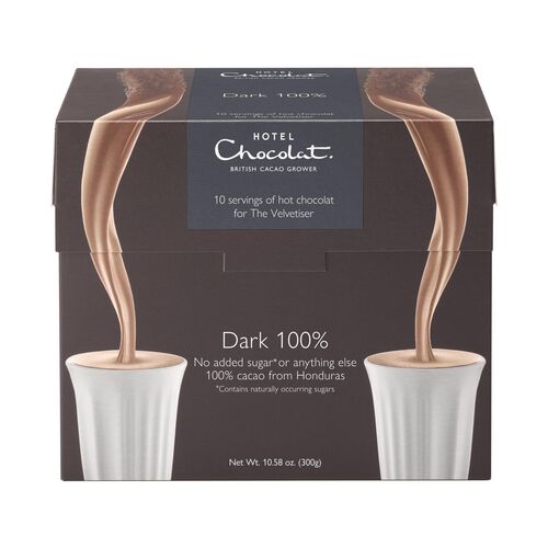 100 Dark Hot Chocolate Sachets Hotel Chocolat