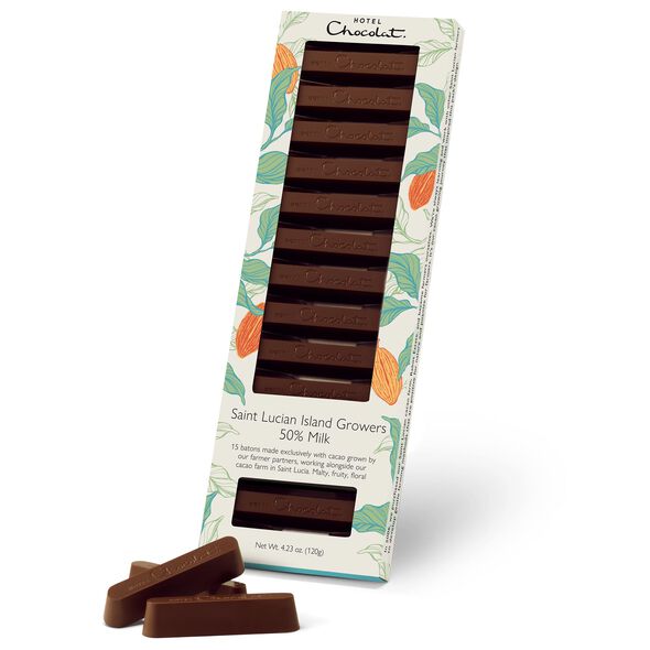 Saint Lucian Island Growers 50% Milk Chocolate Batons, , hi-res