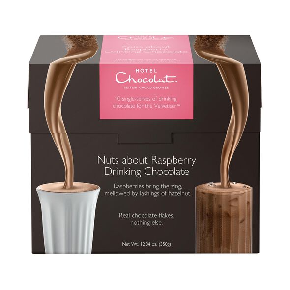 Nuts About Raspberry Hot Chocolate Sachets &ndash; Limited Edition, , hi-res