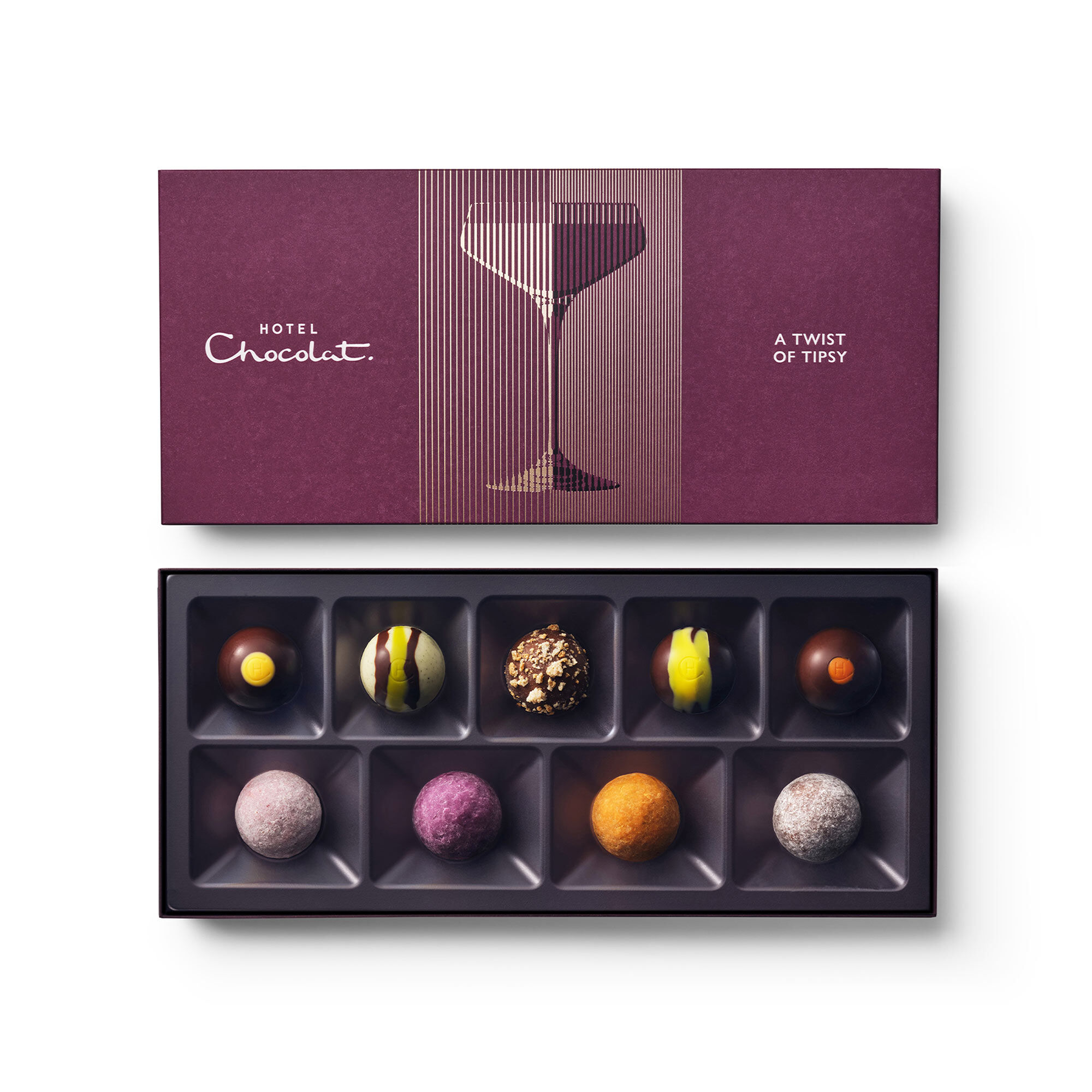 9-Piece A Twist of Tipsy Chocolate Box | Hotel Chocolat 9-Piece A Twist of Tipsy Chocolate Box | Hotel Chocolat