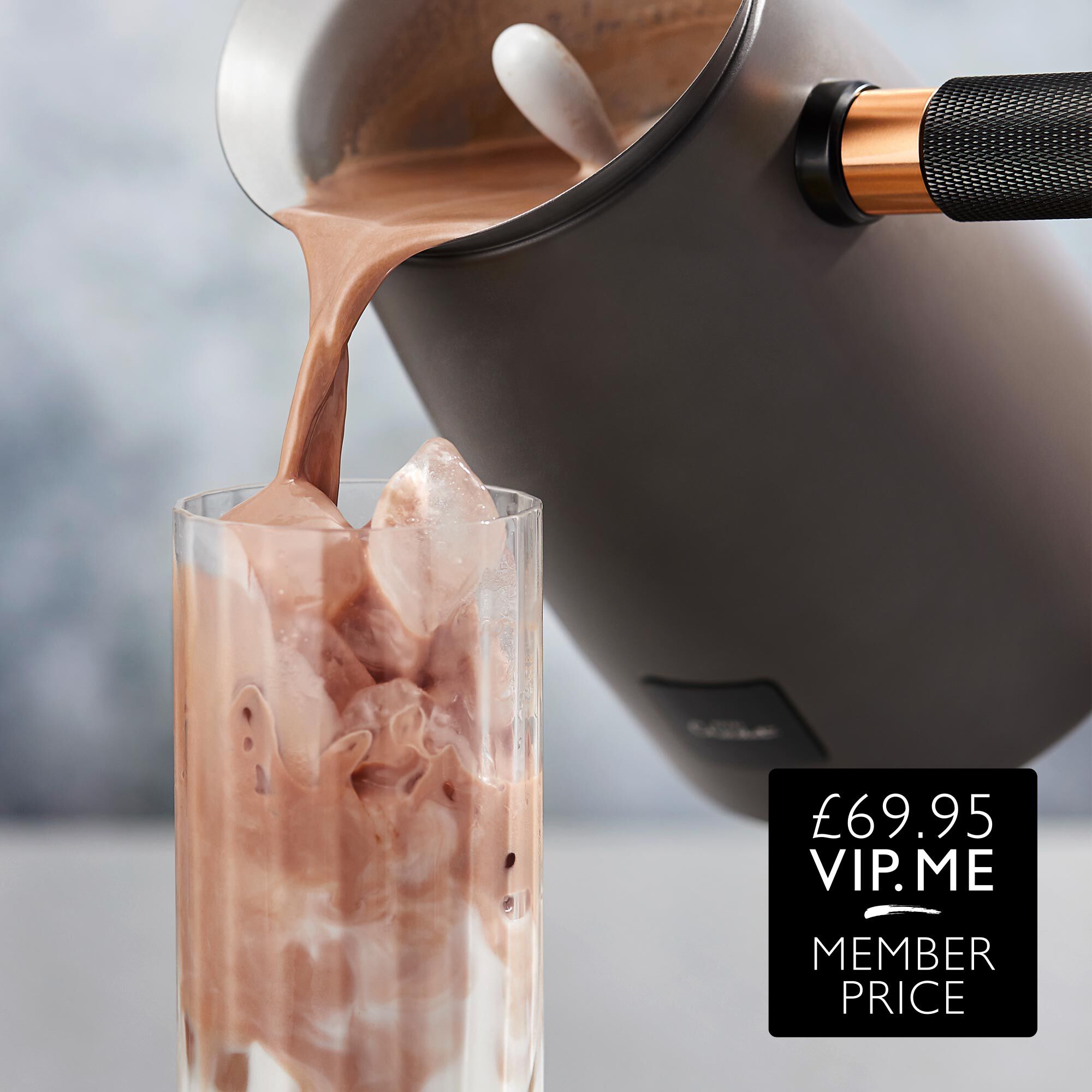 The Velvetiser Matt Charcoal Hot Chocolate Machine