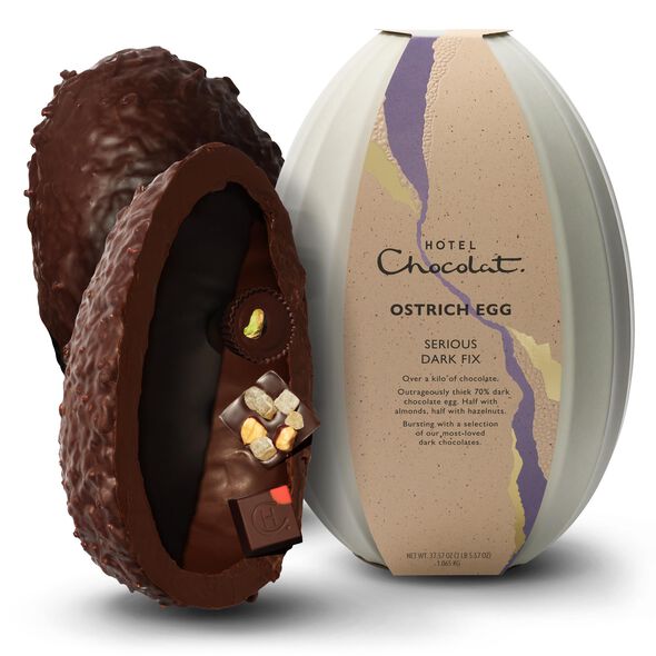 Serious Dark Fix Chocolate Ostrich Easter Egg, , hi-res