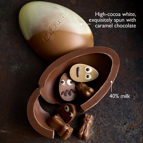 Extra Thick Chocolate Easter Egg Gold Foil Wrapped Hotel Chocolat