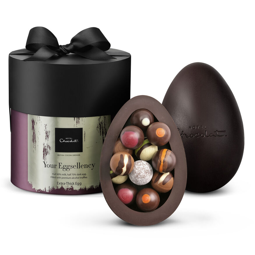 Extra Thick Alcoholic Easter Egg Milk & Dark Chocolate