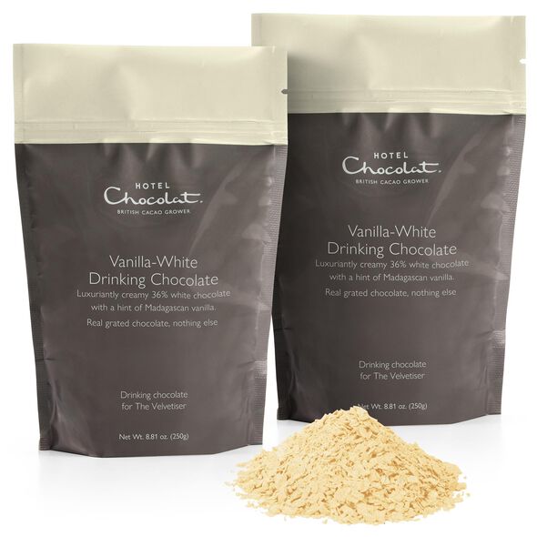 Vanilla White Hot Chocolate Drinking Chocolate Pouches Hotel Chocolat