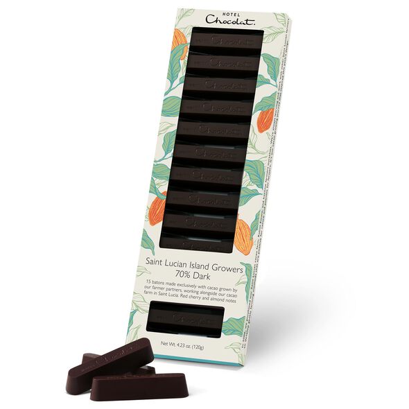 Saint Lucian Island Growers 70% Dark Chocolate Batons, , hi-res