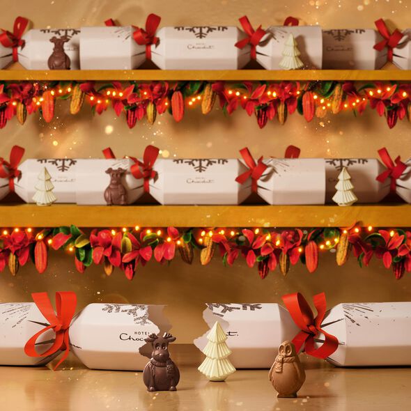 Six Chocolate Christmas Table Crackers, , hi-res