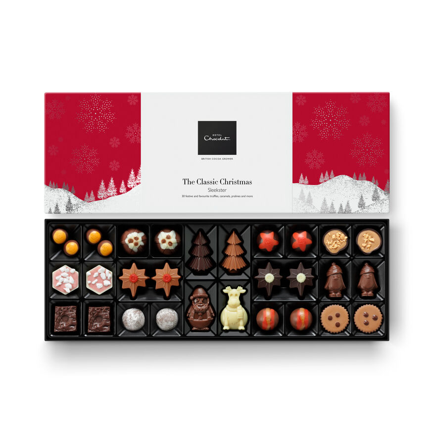 Classic Christmas Chocolate Box 30 Festive Chocolates Hotel Chocolat