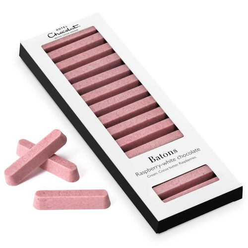 hotelchocolat.com | Raspberry-White Chocolate Batons