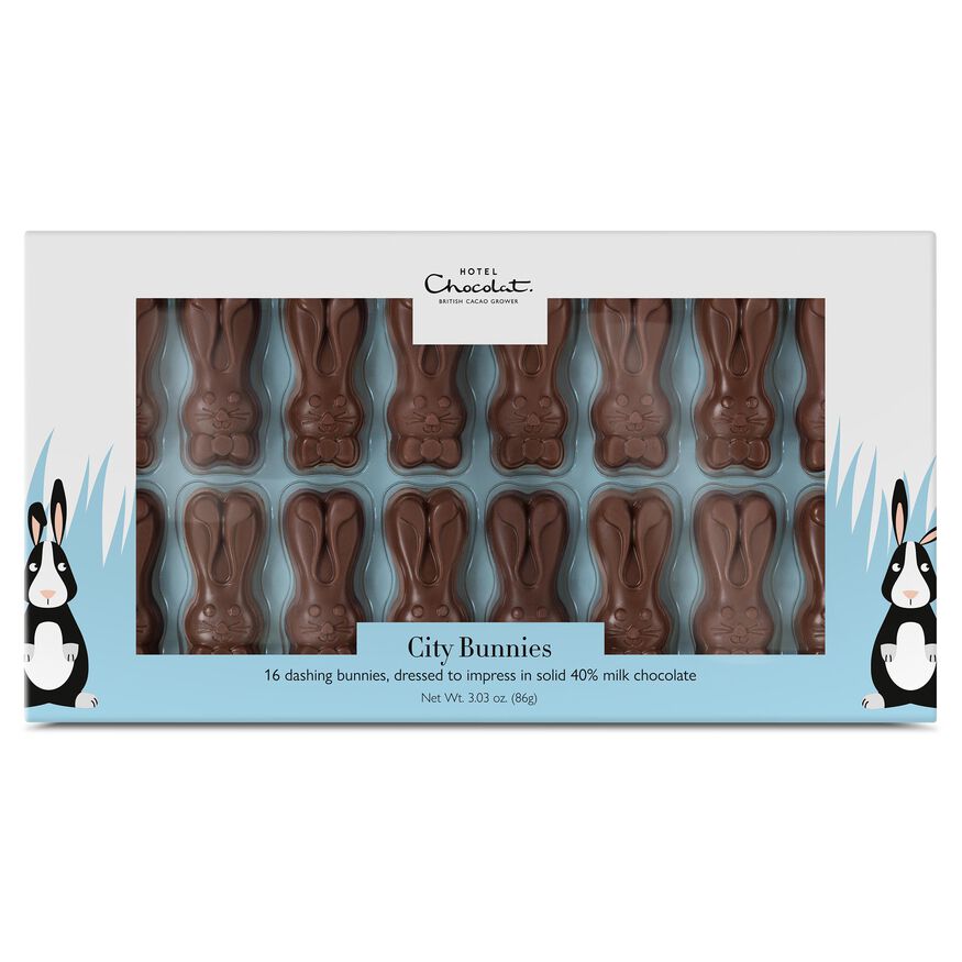 Milk Chocolate City Easter Bunnies, , hi-res