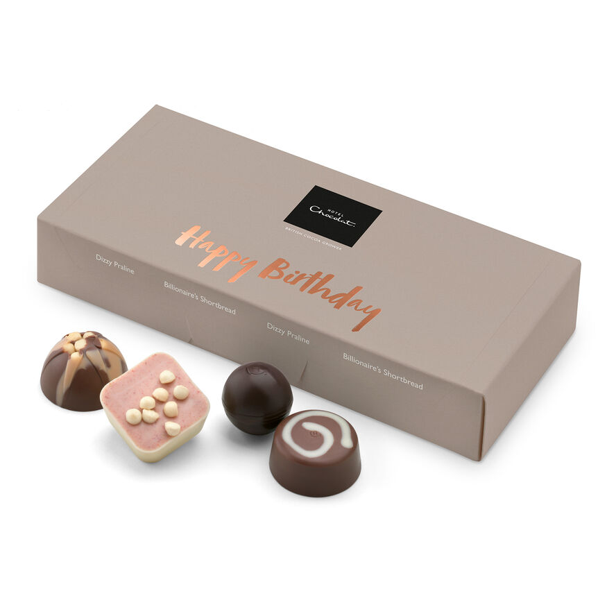 Happy Birthday Chocolates Gift Message Box from Hotel Chocolat