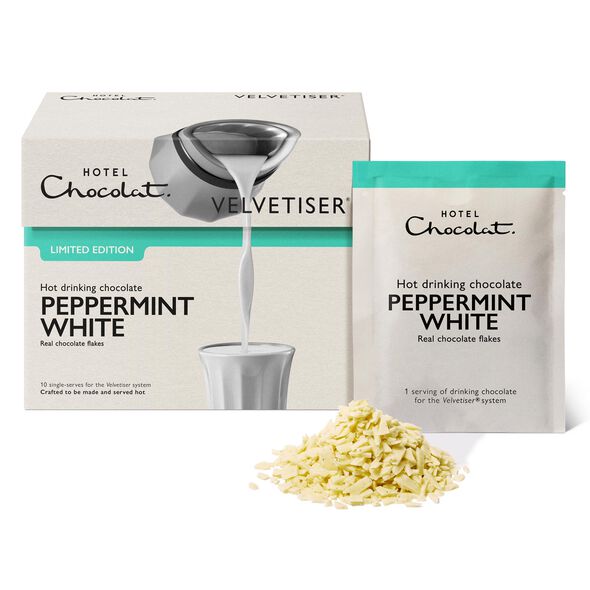 Peppermint-White Hot Chocolate Sachets &ndash; Limited Edition, , hi-res