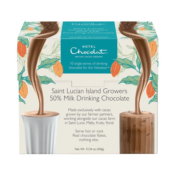 Saint Lucian Island Growers 50% Milk Hot Chocolate Sachets, , hi-res