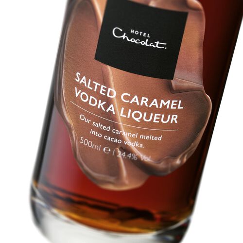 Salted Caramel Cacao Vodka Liqueur 500ml Hotel Chocolat