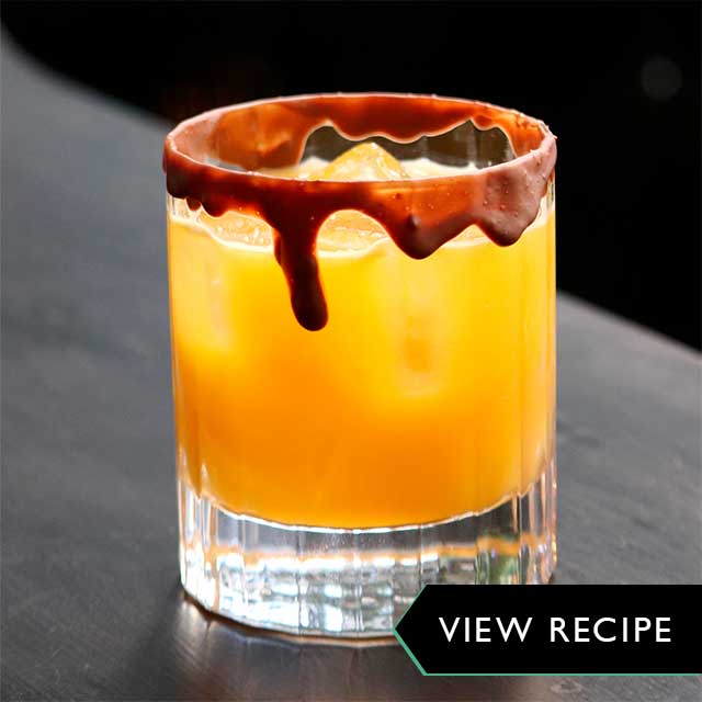 Spooky Salted Caramel Vodka Cocktail