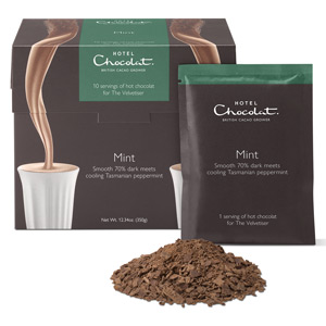 Dark with Mint Hot Chocolate Sachets