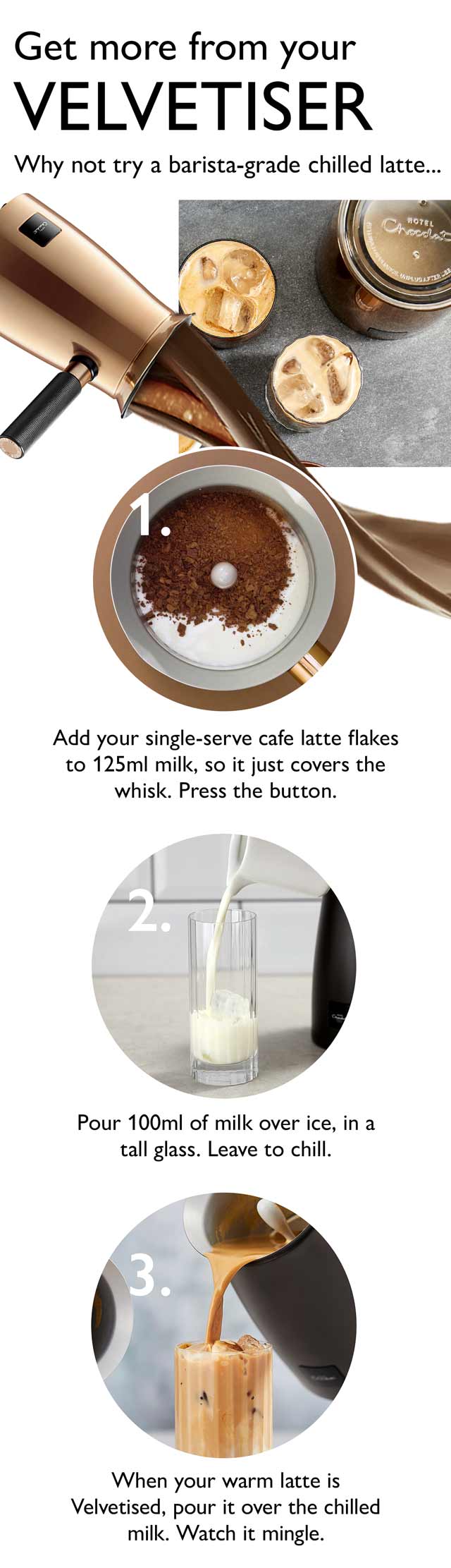 Chilled Latte with the Velvetiser